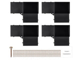 Pergola Bracket Kit 152x152mm, 4pcs 3-Way Heavy Duty Corner Bracket Woodworks DIY Post Base Kit, V952-LPJJST4PCS6XOAPMSV0