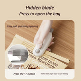 2Pcs White Mini Bag Sealer V1221-XM-MNFKJ-01