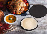 Black Serving Platter Set of 2 - Stylish Dinner Plates for Home, Kitchen, Parties, and Special V1370-AZ4-11517