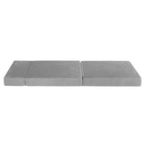 Giselle Bedding Foldable Mattress Folding Foam Bed Mat Light Grey FOAM-MFM-CU01-VEL-LI-GY