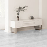 Interlocking Vinyl Floor Tiles 48 x 7.3 inch, 10 Tiles 5.5mm Thick Snap Together, Light Gray Wood V952-LSYXJDDLSQHMPROS8V0