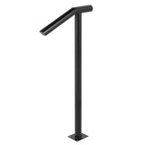 Single Post 1-2, Black Steel Railing 441LBS Capacity Baking Varnish Iron Stairs Stylish Handrails V952-LTFS2BXYGLZHS0001V0