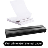 Portable A4 Thermal Printer with Bluetooth Wireless Connectivity, Inkless Printing for Home, Office, V1341-ZY-Q76H88M3-BLACK
