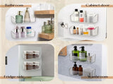 2 Packs Adhesive Cabinet Door Organizer, Clear Plastic Lid Organizer for Food Storage Container Lid, V1192-AZ-W-17327