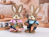 Rustic Easter Home Decor - Bunny Figurine Party Supplies V1294-YM0710-230131TW03