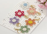 12 Pcs Daisy Party Favors Boho Woven Flowers Keychains Daisy Keychain for Boho Themed Birthday V1192-AZ-W-0507