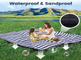 200x200cm Picnic Blanket Waterproof Sandproof Foldable for 6-8 People 3 Layers Ideal for Beach Park V1258-DP02-BOL-813
