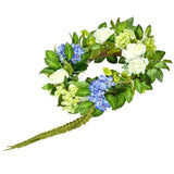 Artificial Decorative Wreath 58.42 cm Blue White Green Hydrangeas Roses V952-ZSHHXQHTMLBL4G2OKV0