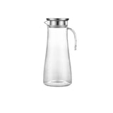 Glass Pitcher with Lid, Easy Clean and Heat Resistance Borosilicate Glass Jug for Hot or Cold Water, V1189-LWWAL-20260401-07292