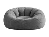 Artiss Bean Bag Chair Cover Soft Faux Fur Beanbag Cover Large Round Stuffed Animal BD-COVER-ROUND-GR