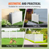 48" W x 48" H Vinyl Privacy Fence Panels, Air Conditioner Fence, Outdoor Privacy Screens for Trash V952-PVCYSWLMB48X1YA2SV0