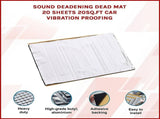 Sound Deadening Dead Mat 20 Sheets 20sq.ft Car Vibration Proofing V63-834061