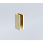 100x70cm Corner Frameless Shower Screen with Gold Brackets and SS Hinges, Square Double Pull Handle V63-871131