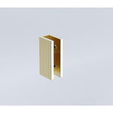 100x90cm Corner Frameless Shower Screen with Gold Brackets and SS Hinges, Square Double Pull Handle V63-871611