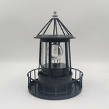 LED Solar Powered Lighthouse, 360 Degree Rotating Lamp Courtyard Decoration Waterproof Garden Smoke V1369-AZ3-W-07219