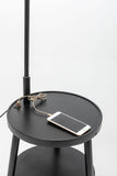 Naples Tripod Floor Lamp Shelf Storage Drawer Bed Side Table Light w/ USB Charger V563-75175