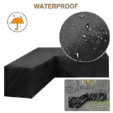 1 Piece V-Shaped Patio Sofa Cover, 210D Oxford Waterproof UV-Resistant Outdoor Furniture Protector, V1189-LC-HW-00235