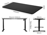 Levede Motorised Standing Desk Adjustable 140cm Black 1000x 1MM DH4948-140S-BKBK