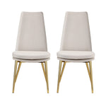 Artiss Dining Chairs Set of 2 Linen Fabric High Back Beige MO-DIN-C-01-FA-BGX2