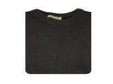 100% SHETLAND RAGG WOOL CREW Round Neck Knit JUMPER Pullover Mens Sweater Knitted - Plain Black V563-SW-CN-FBK-99B-XXL