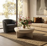 Zelda Sculptural Stone Coffee Table - Sand Textured Finish V355-IA-CT-ZEL-SND