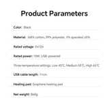 Graphene Heated Hooded Poncho Blanket USB-Powered Wearable Shawl for Office, Home, Outdoor, and V1341-ZY-CD8MHBG5