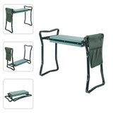 XXL Garden Kneeler Seat Stool with Pocket, 150kg Load V178-66983