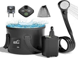 Portable Camping Shower, 6000mAh Rechargeable Outdoor Shower Pump 4 Spray Modes & Speeds, Ipx7 V1107-132-60873-GRY1
