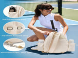Tennis Bag, Quilted Tennis Sling Crossbody Backpack, Water Resistant Tennis Racket Bags for Women V1258-DP02-WO-366