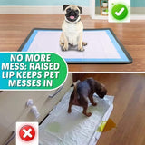 Dog Pee Pad Holder - Fits Up to 30 x 36 Pee Pad - 1 Pack - Grey Stable Grip, Soft Edges, Quick V1107-136-28353