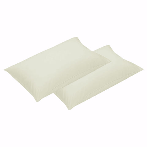 500TC Pair of Cotton Standard Pillowcases Vanilla V442-HIN-PILLOWC-500TTPAIR-VANILLA-ST