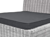 4-Pack Charcoal Grey Tie-On Chair Seat Cushions with Removable Covers, 45 x 40 cm V1188-MS-731-058