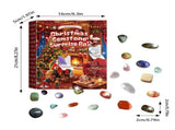 Advent Calendar Rock Gemstone Collection with 24 Natural and Healing Stones Advent Calendar for V1366-AZ2-W-16623