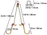 V Bridle Chain, 5/16 in x 2 ft Tow Chain Bridle, Grade 80 V-Bridle Transport Chain, 9260 Lbs Break V952-SZGLTJ5162FT00001V0