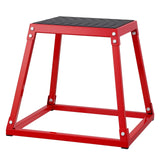 Plyometric Jump Box, 18 Inch Plyo Box, Steel Plyometric Platform and Jumping Agility Box, Red V767-VVR-TXTD18YCGTHSGS4ASV0