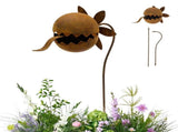 Metal Carnivorous Plants Garden Stake, Iron Construction, Eye Catching, for Outdoor Lawn Porch V1369-AZ3-W-12112