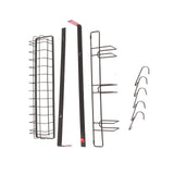 Refrigerator Hanging Shelf Nail Free with Hooks Black Refrigerator Spice Rack for Home Kitchen V1294-YM0626-3118220339511