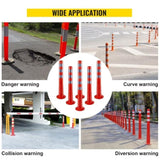 Traffic Delineator Posts Flexible Channelizer Cone 30" Spring Post 6PCS V952-JSZPUJSZ6P0000001V0