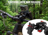 Motorcycle Phone Mount, 360&deg Rotation Design, Shock Absorbing and Drop Proof, Quick Lock and V1369-AZ3-W-12023