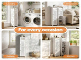 Artiss Bathroom Storage Cabinet 3-Tier Slim Toilet Paper Holder Organizer White FURNI-S-DIY-LVD02-WH