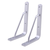 Worgeous 2 PCS Heavy Duty Shelf Brackets Thickened Silver Shelf Support Bracket Aluminium Alloy V1189-LWWAL-20260327-03286