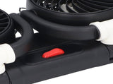 3 Heads Car Fan USB Speed Adjustable Foldable Portable Car Cooling Fan with Phone Holder for V1294-YM0901-3113250082911