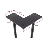 Set of 4 Industrial Retro Hairpin Table Legs 12mm Steel Bench Desk - 71cm Black V63-835001