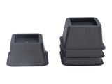 6Pcs 3 Inch Trapezoid Furniture Risers Sofa Leg Pads for Bed Table Cabinet Sofa Feet Black V1294-YM0716-3116220007911