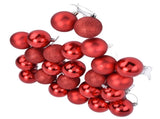 24Pcs Christmas Tree Ball 6cm Glittering Decoration Ornament for Home Party OfficeRed V1294-YM0523-3117210198812
