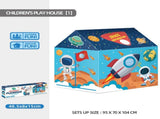 Kids Play Tent Theme House for Indoor Outdoor Fun, Space Princess Ocean Design with Ball Pit, V1341-ZY-KP22UTV3-SPACE1A-BLUE