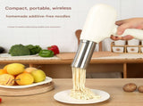 White Wireless Handheld Electric Pasta Maker Rechargeable Dough Extruder with 5 Nozzles for V888-ELOSUNG43922