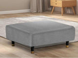 Square Ottoman Cover Stretch Jacquard Polyester Slipcover With Elastic Non Slip Band For Living Room V1237-ZY-807-207