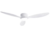 Devanti 52'' Ceiling Fan 3 Blades DC Motor w/Light w/Remote White CF-C-52-70L-WH