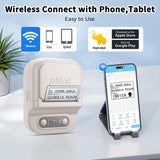 Portable Inkless Thermal Label Printer with Bluetooth Connectivity, Compatible with 12-58mm Paper V1341-ZY-XY8EF32T-RED